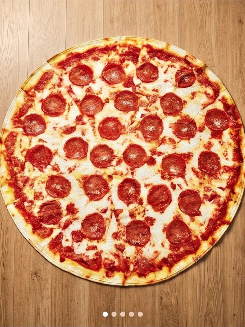 Pepperoni Pizza Blanket Red & White